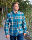 812 Turquoise Men's Flannel Shirt