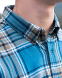 812 Turquoise Men's Flannel Shirt