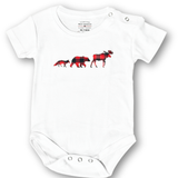 Baby White and Red 3 Animal Onesie