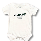 Baby White and Green 3 Animals with Banff Onesie