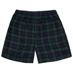Men's boxer shorts with a black watch tartan pattern