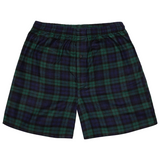 Men's boxer shorts with a black watch tartan pattern