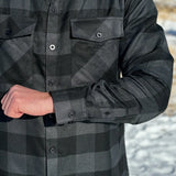 312 Men's Black and Grey Buffalo Check Flannel Shirt
