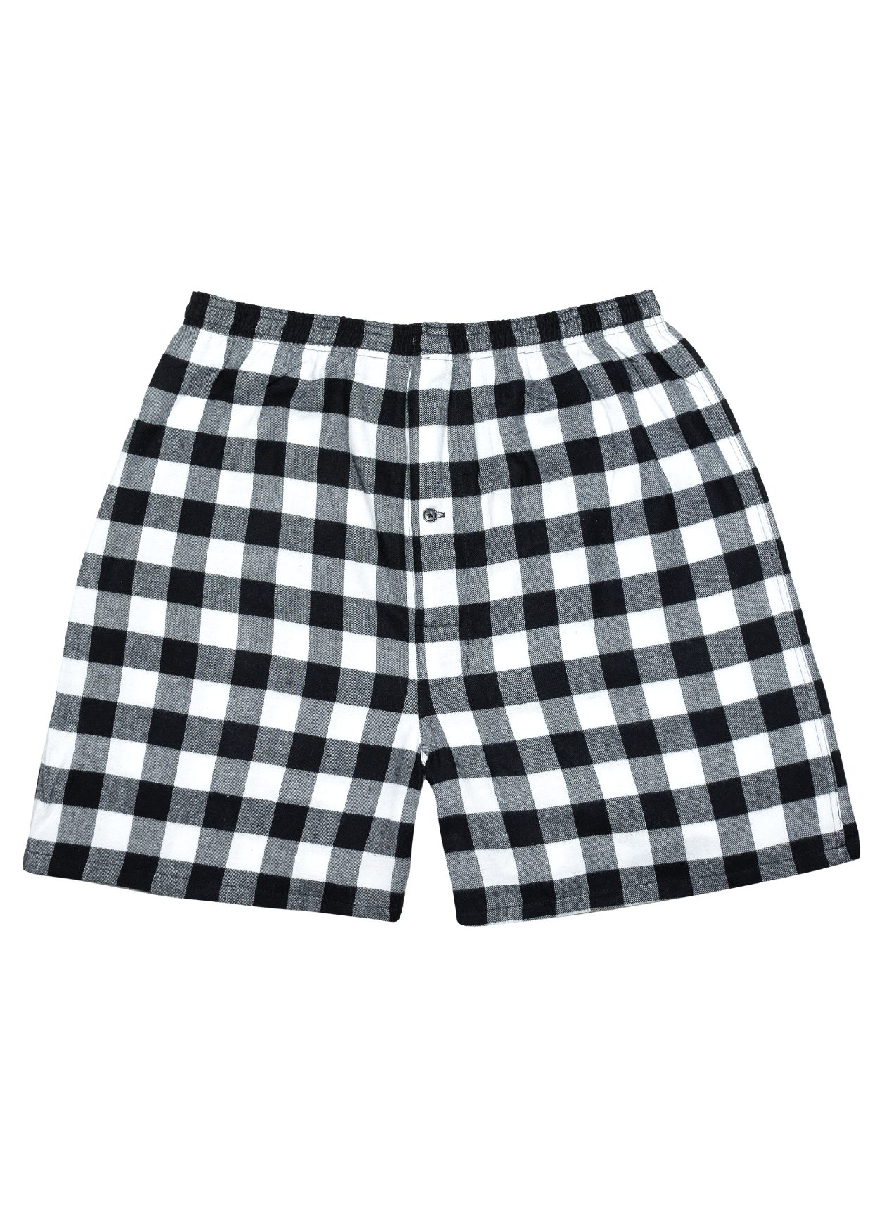 Men's boxer shorts with a black and white checkered pattern