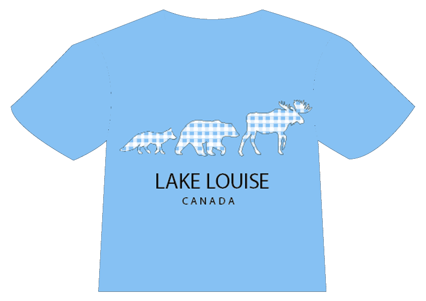 Kids Blue Lake Louise 3 Animal T-Shirt