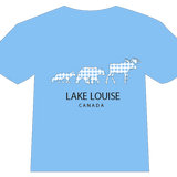 Kids Blue Lake Louise 3 Animal T-Shirt