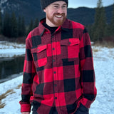 Classic canadian red buffalo check jacket