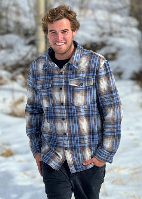Generous men's cut. Long sleeve, long torso. It will have a dropped shoulder appearance as seen here.