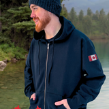 Full Zip Canada Jacket Hoody In Black