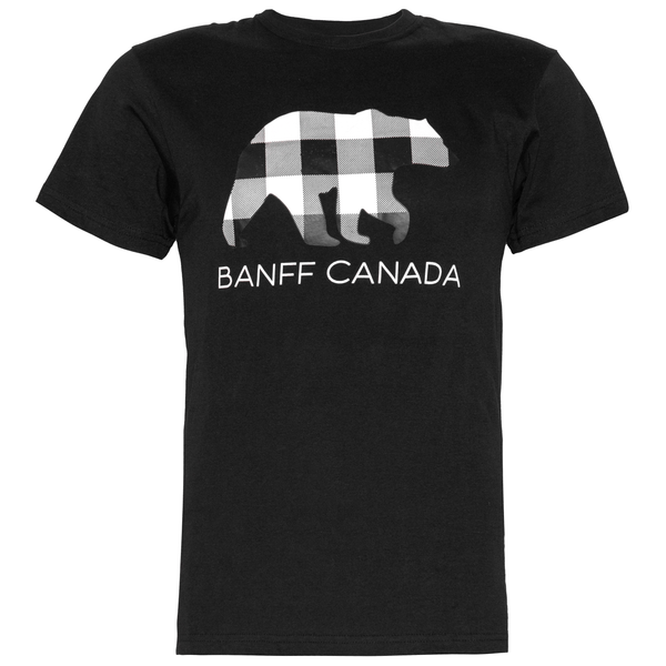 Classic Black Bear T-Shirt with Banff Canada
