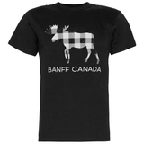 Classic Black Moose T-Shirt with Banff Canada