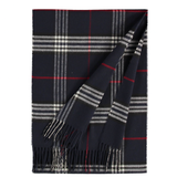 Classic Cashmink Plaid Scarf in Navy
