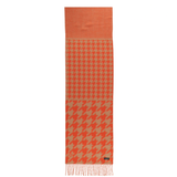 Classic Cashmink Plaid Scarf in Orange Oversized Houndstooth