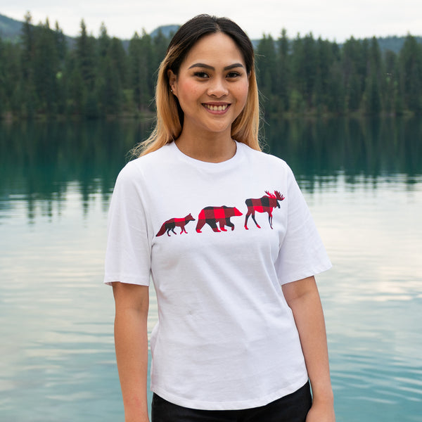 Ladies Red 3 Animal T-Shirt