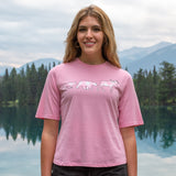 Ladies Petite Fit Pink 3 Animal T-Shirt