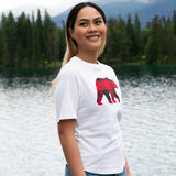Ladies Petite Fit Red Bear T-Shirt