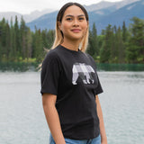Ladies Petite Fit Black Bear T-Shirt