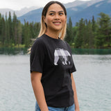 Ladies Petite Fit Black Bear T-Shirt