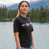 Ladies Petite Fit Black 3 Animal T-Shirt