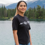 Ladies Petite Fit Black 3 Animal T-Shirt