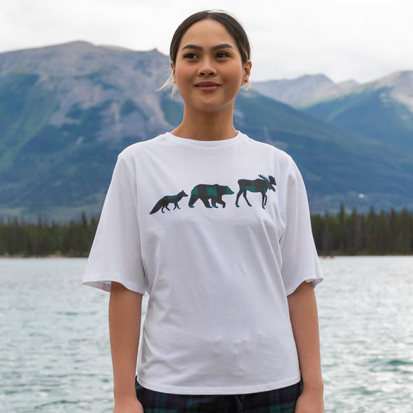 Ladies Green 3 Animal T-Shirt