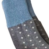 Wool Dotted Crew Socks - Light Blue