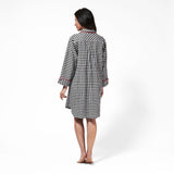 1001/ Woman's Knee Length Flannel Nightshirt / Small Buffalo Check