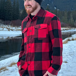 Classic canadian red and black buffalo check jacket. 