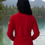 Full Zip Fitted Jacket In Red