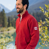 Full Zip Relaxed Canadian Jacket In Red