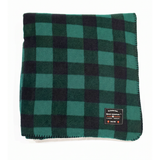 Green Black Buffalo Check Fleece Blanket