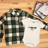 Baby White and Green 3 Animals with Banff Onesie