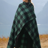 Green Black Buffalo Check Fleece Blanket