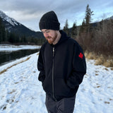 Full Zip Hoody In Black