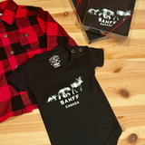 Baby Black 3 Animals with Banff Onesie