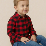 Toddlers Red and Black Buffalo Check Flannel Shirt