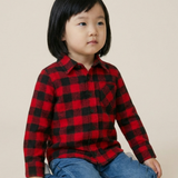 Toddlers Red and Black Buffalo Check Flannel Shirt