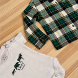 Baby White and Green 3 Animals with Banff Onesie