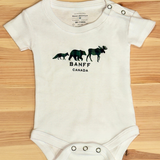Baby White and Green 3 Animals with Banff Onesie
