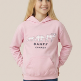 Kids Pink 3 Animals with Banff Hoodie