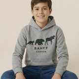 Kids Grey 3 Animals with Banff Hoodie
