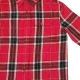 Red plaid shirt on a white background