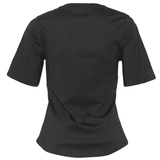 Ladies Petite Fit Black Moose T-Shirt