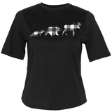 Ladies Petite Fit Black 3 Animal T-Shirt