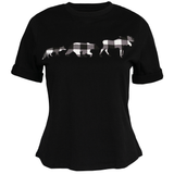Ladies Black 3 Animal T-Shirt
