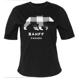 Ladies Petite Fit Black Bear T-Shirt Banff Canada