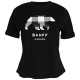 Ladies Black Bear T-Shirt Banff Canada