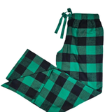 Flannel Lounge Pants in Black and Green Buffalo Check