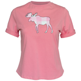 Ladies Pink Moose T-Shirt