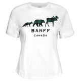 Ladies Green 3 Animal T-Shirt Banff